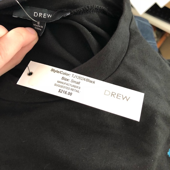 ๐HP๐Drew black floral sweatshirt NWT - Picture 7 of 8